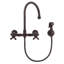 Whitehaus Collection Wall Mount Faucet with Gooseneck Swivel Spout and Solid Brass Side Spray-1623521454-1711300133