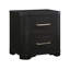 Table de chevet de conception moderne 1pc Table de chevet 2X à queue d'aronde Finition anthracite Design élégant