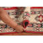 Tapis oriental fait à la main rouge Kazak 9 x 13