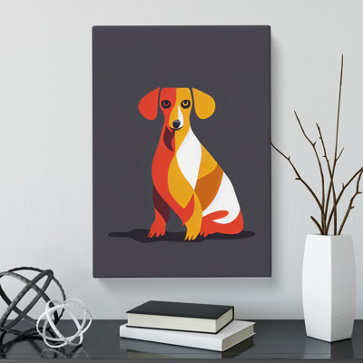 Dachshund Minimalism - Wrapped Canvas