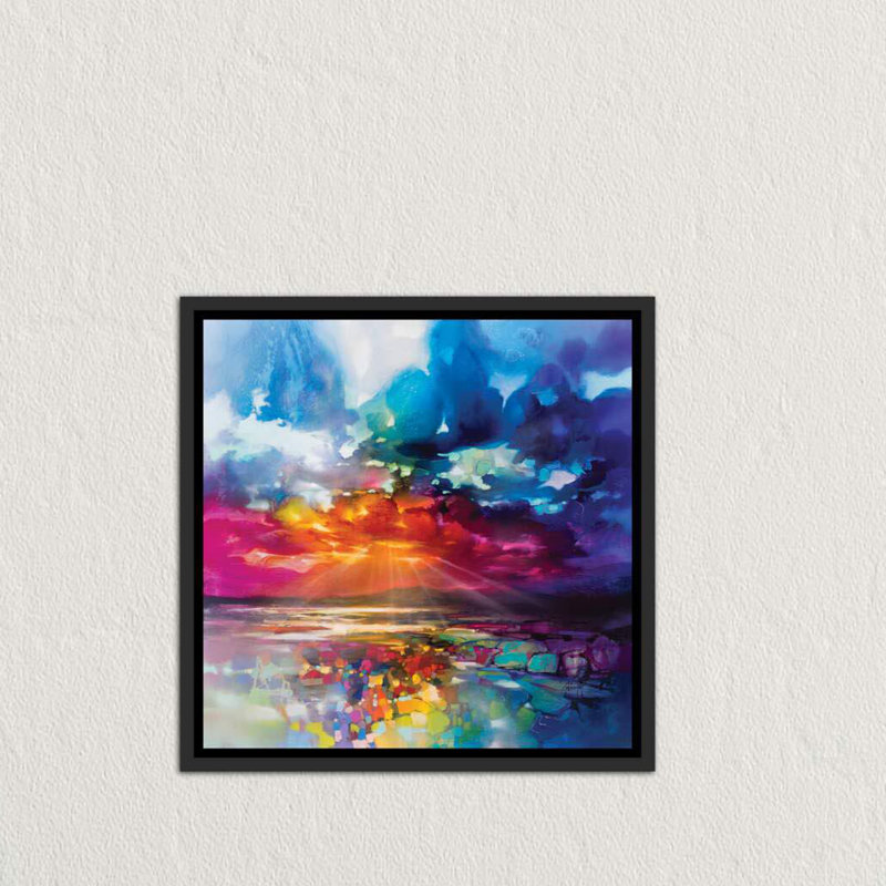 « sun energy energy » par scott naismith-reproduction d’art, H 37 po x l 37 po x P 1,5 po, Toile avec cadre noir