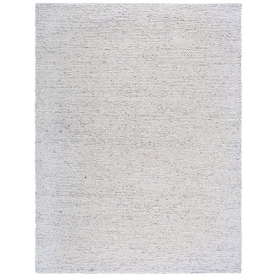 Natura Hand Woven Wool/Viscose/Cotton Rug in Light Grey/Beige