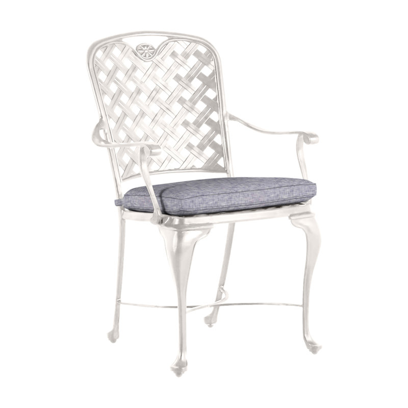 Provance Patio Dining Armchair with Cushion, Bali Pearl, Chalk, Welt