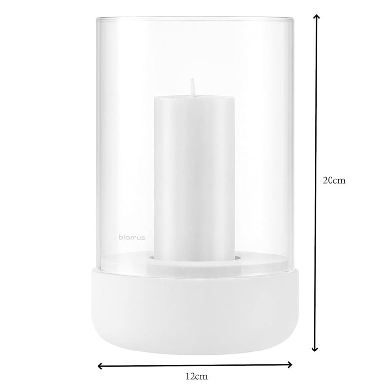 No Power Source Required / Manual Outdoor Lantern, 20 cm H x 12 cm W x 12 cm D, White