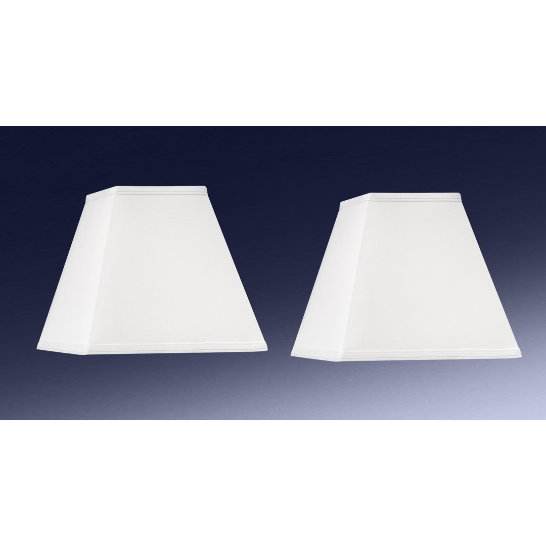 8.5" H x 10" W Linen Square Lamp Shade ( Spider ) (Set of 2) Medallion Lighting 