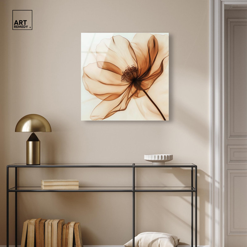 Décoration murale en acrylique «Fragile Elegance II» par Art Remedy, prête à être accrochée, H 24 po x l 24 po