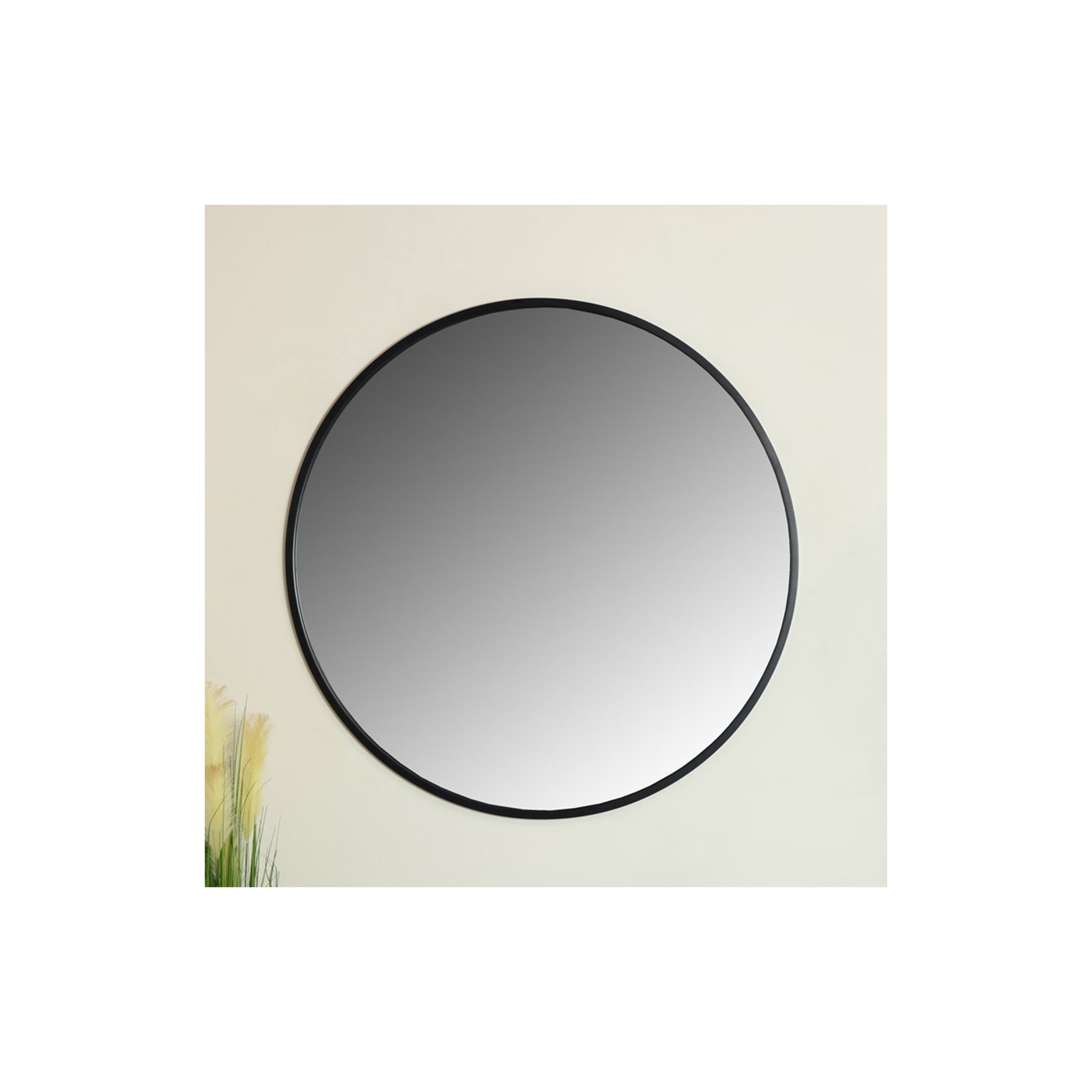 Roberts Mirror, 32" x 32", Black, Metal