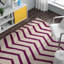 Sanyla Hand-Tufted Wool Ivory/Fuchsia Area Rug-1051101598