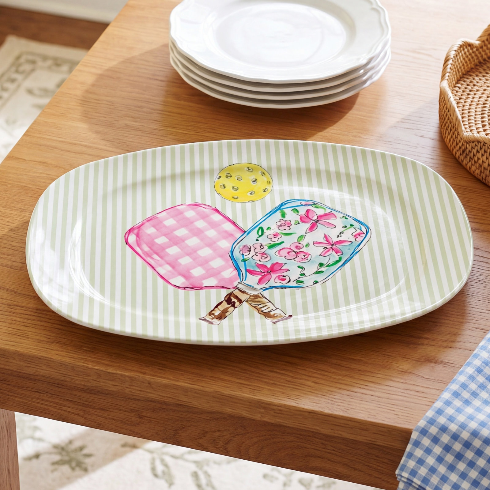 Pickleball Double Paddle Platter