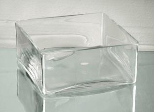 Handmade Glass Table Vase, 4" H x 12" W x 12" D