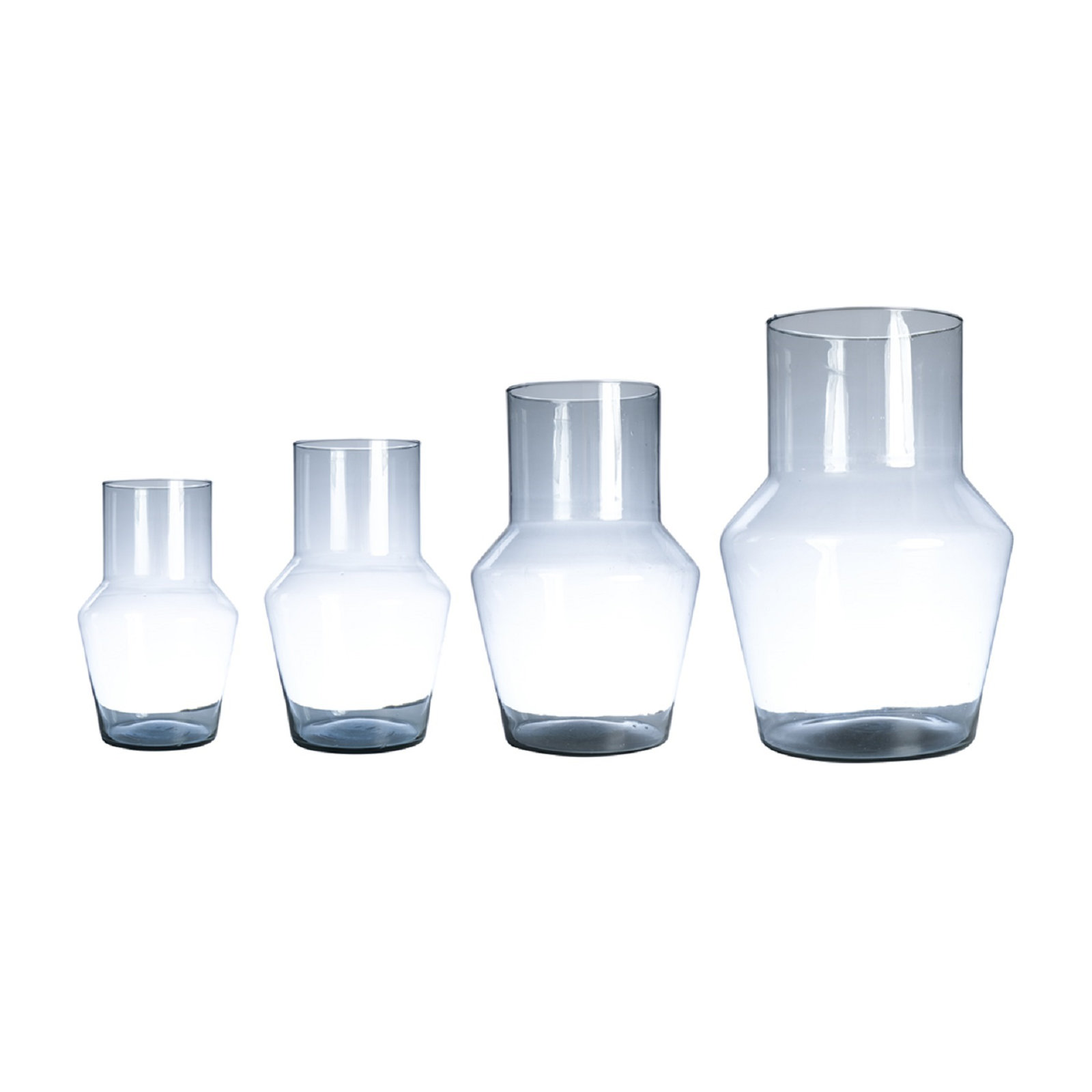 Evie Mouthblown Recycled Glass Vase, 15.75" H x 11.02" W x 11.02" D, Clear