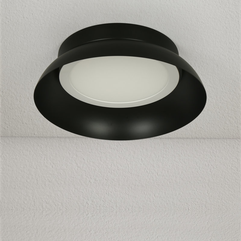 Round Flush Mount, Noir