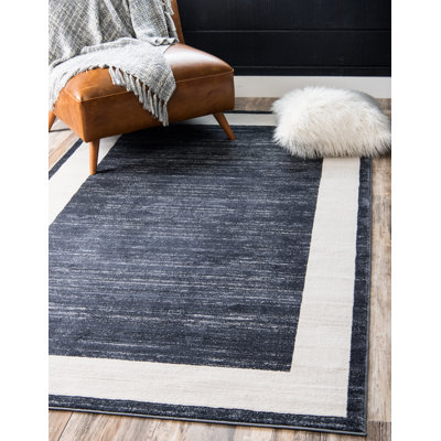 Uptown Geometric Navy/Beige Area Rug
