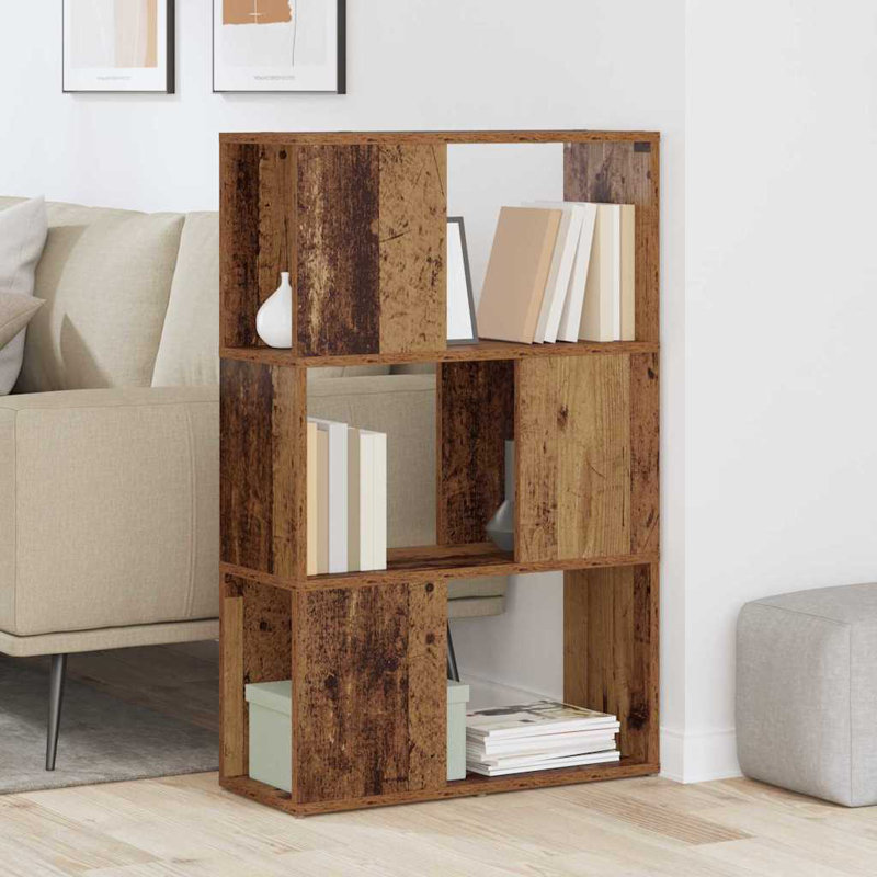 Entertainment Center Engineered Wood, Brown, 94cm H x 60cm L x 24cm W