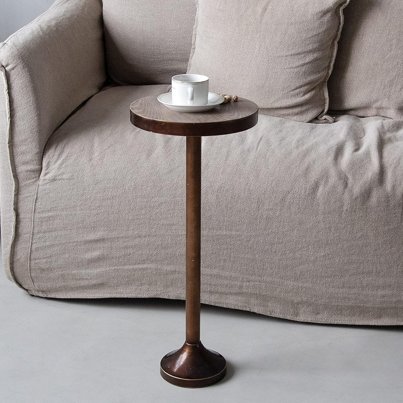 Metal Base Side Table