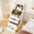 3 In 1 Bedroom Vanity With Open Mirror And Space Design White Dressing Table Large Drawer Hidden Organizer -
