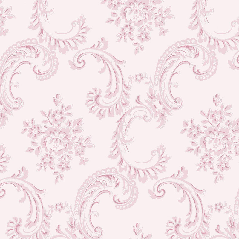  Papier peint rose Arthur Boudoir, Rose