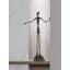 Sculpture de table abstraite et élancée représentant une figure humaine, statue décorative moderne pour l'intérieur.