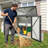 Outdoor Trash Can Storage Shed for 2 Bins Metal Garbage Bin Enclosure Waterproof Outdoor Trash Storage Cabinet Small Generator Shed for Garden Yard Outdoor Waste Bin Storage Box