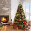 Sapin de Noël artificiel blanc avec lumières DEL-1079610357