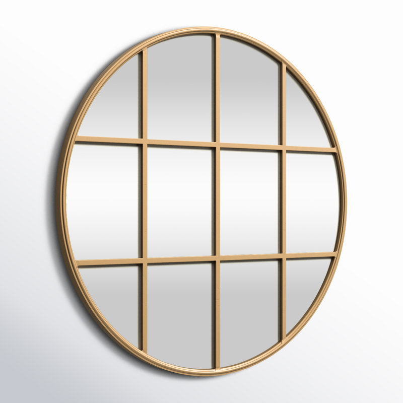 Karle Mirror, 41.75" x 41.75", Brass