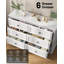 Ensemble de chambre à coucher 3 pièces, commode 6 tiroirs et table de chevet 47,2 po-130130984