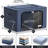 Sorbus Large Storage Box 2-Compartment Foldable with Window & Handles 2 Pack in Blue