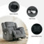 Fauteuil inclinable électrique surdimensionné de 41,3 po avec massage et chauffage-238111303
