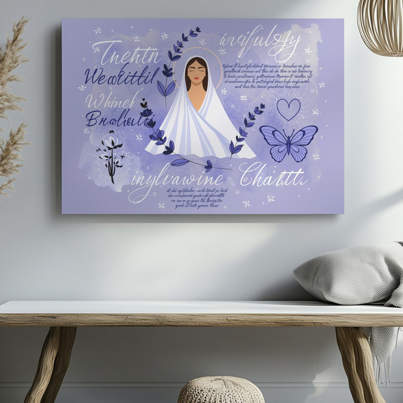 Reproduction d'art sur toile délicate et inspirante, H 16 po x l 20 po