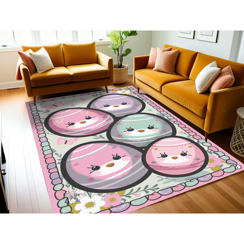 Ginza Six Washable Easter Spring Holiday Rug, Rectangle 2' x 3'
