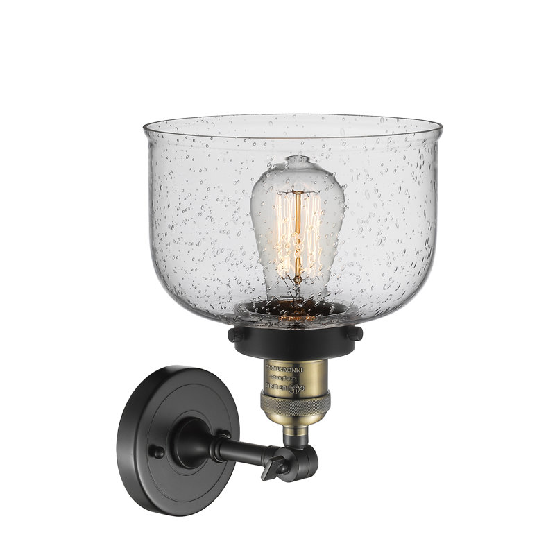 Plafonnier simple semi-encastré 8 lumières Handley, Ampoule non incluse, Laiton antique noir, Grainé