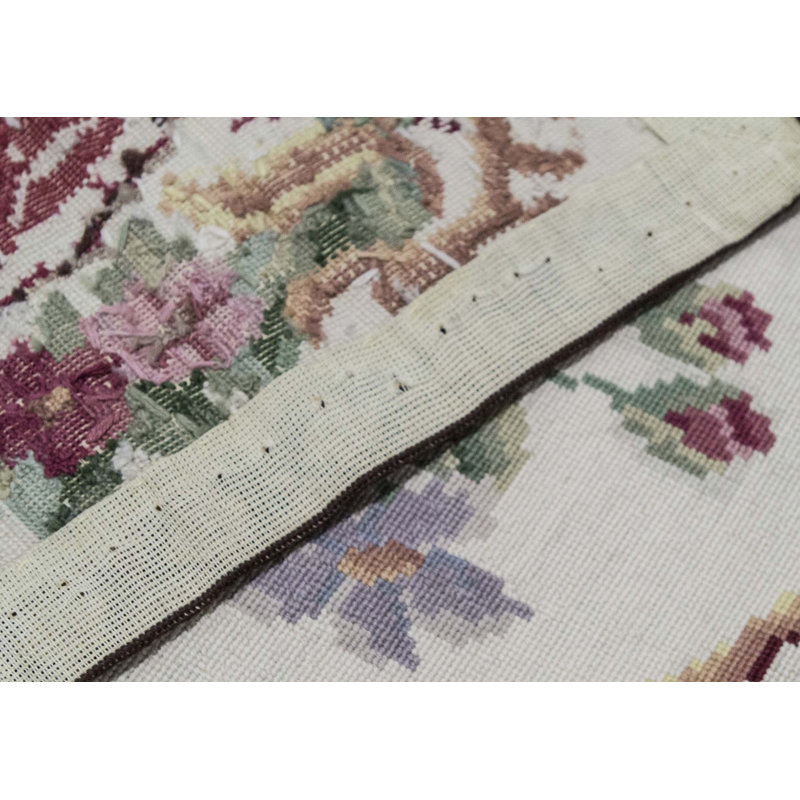 Hand-Knotted High-Quality Brown, Green, and Pink Runner