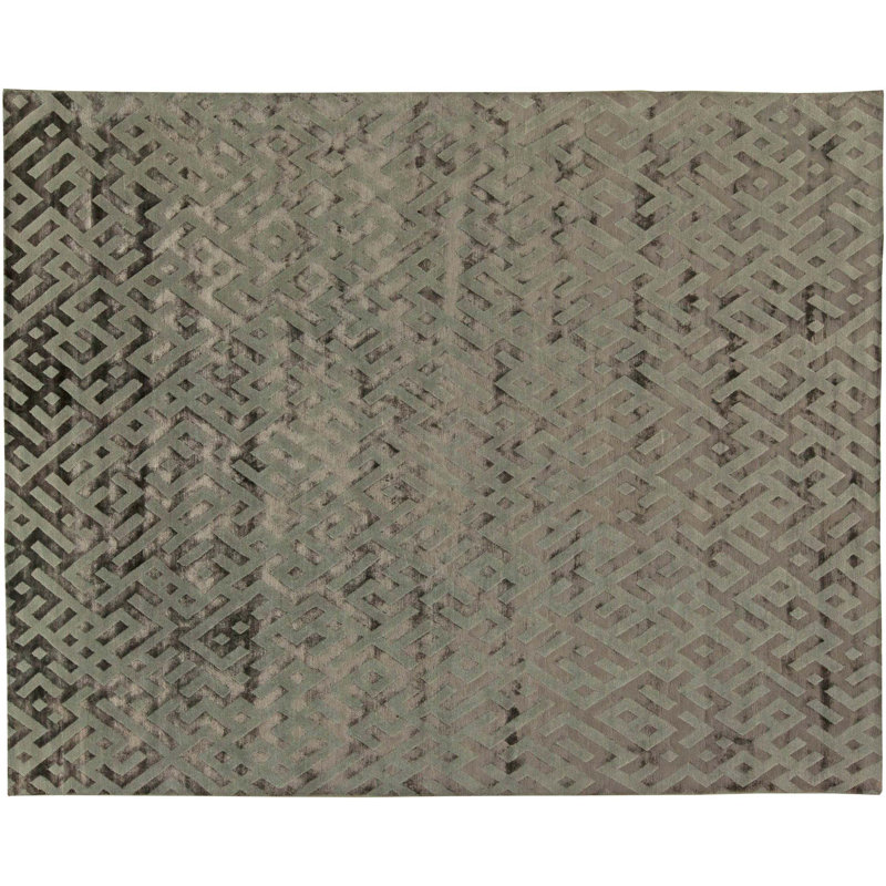 Modern One-of-a-Kind Rectangle 8' X 10' Hand Knotted Area Rug