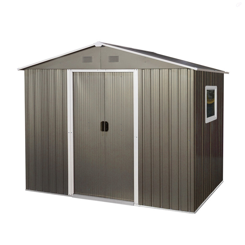 Remise de rangement extérieure en métal 8 pi x 6 pi avec fenêtre