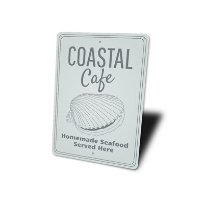 Coastal Cafe Aluminum Sign