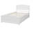 Twin Platform Bed With Two White Drawer Chests - Solid Wood For A Spacious Bedroom Size Embellishment Gorgeous