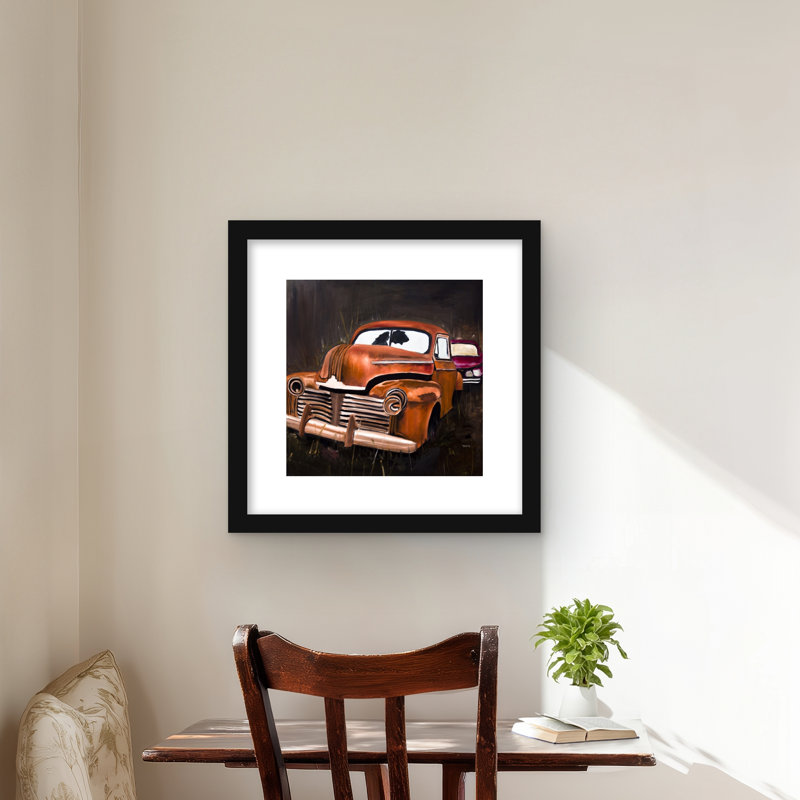Old Car Crash - Bureau de transport, reproduction mat