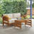 Barton Outdoor Eucalyptus Wood Slotted Coffee Table, Brown