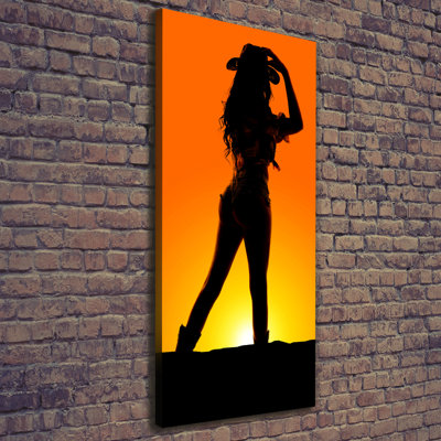 Cowgirls Silhouette - Wrapped Canvas Print