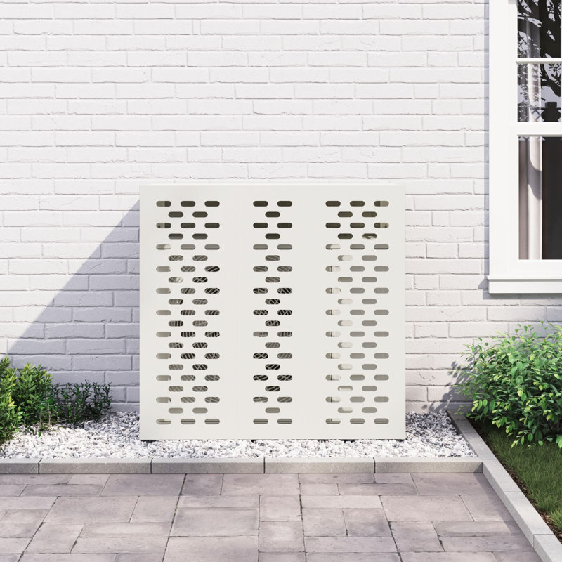 Housse pour climatiseur vidaXL - blanc, acier de 43,31 po x 19,69 po x 41,34 po, H 41,3 po x l 43,3 po x P 19,7 po