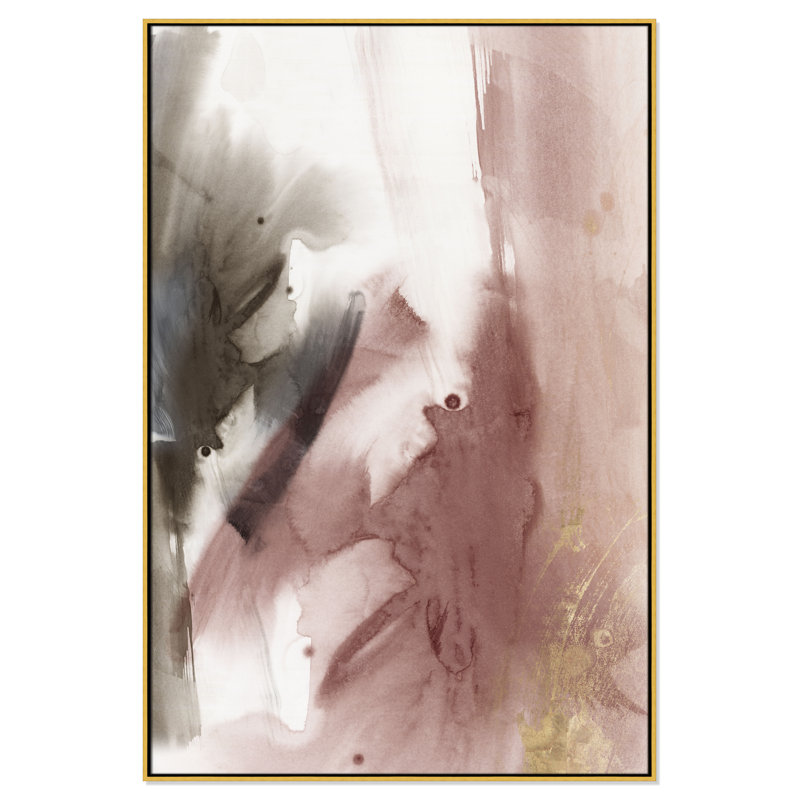 Impression stratifiée II par Casa Fine Arts, H 61,5 po x l 41,5 po, Or
