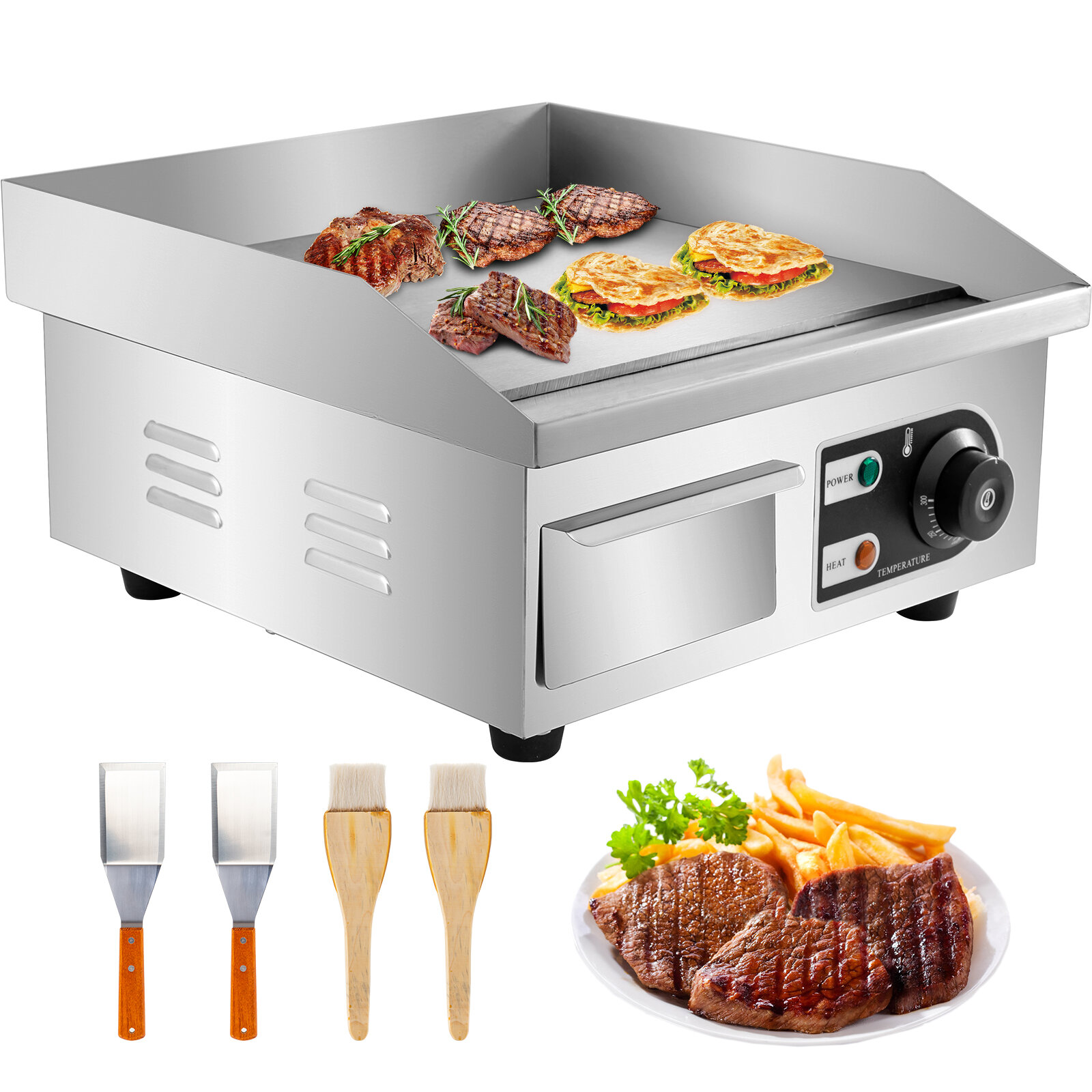 Electric Table Top Grill BBQ Barbecue Garden Camping Cooking Indoor 1300W