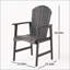 Chaises de salle à manger d'extérieur résistantes aux intempéries en bois d'acacia Adirondack (ensemble de 2), finition foncée