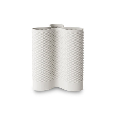 Vase en céramique Rynette blanc, diamètre 25 cm