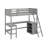 Twin Size Loft Bed With Shelves And Desk-26481616