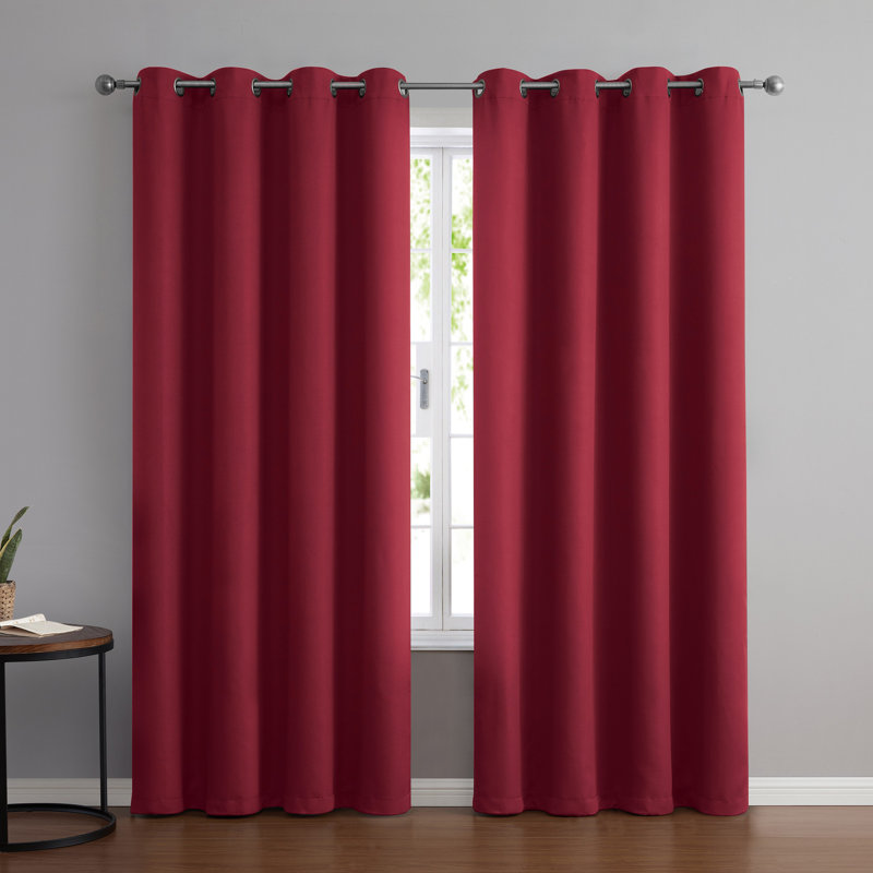 Apollo Embossed Lines Grommet Blackout Curtain Panel, 55" x 84"