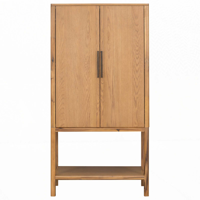 Armoire sophistiquée avec plusieurs fonctions de rangement, Naturel