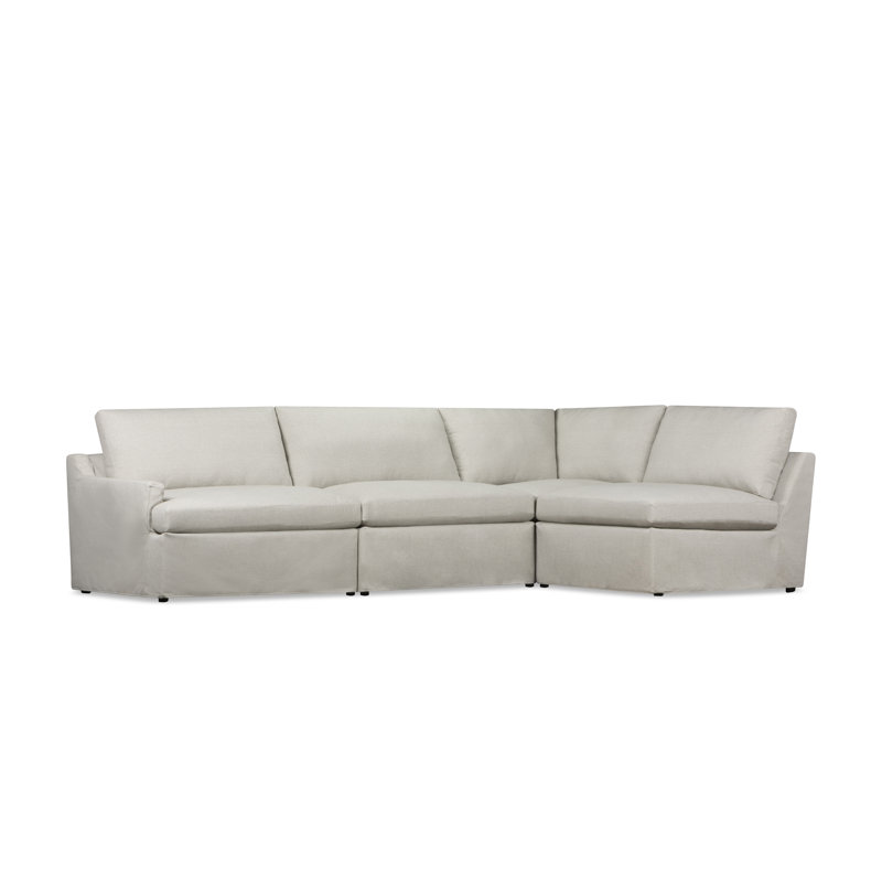 Canapé modulaire 4 pièces Wrenley, Coton Bayou Sunshine, Orienté à gauche (vu de face)