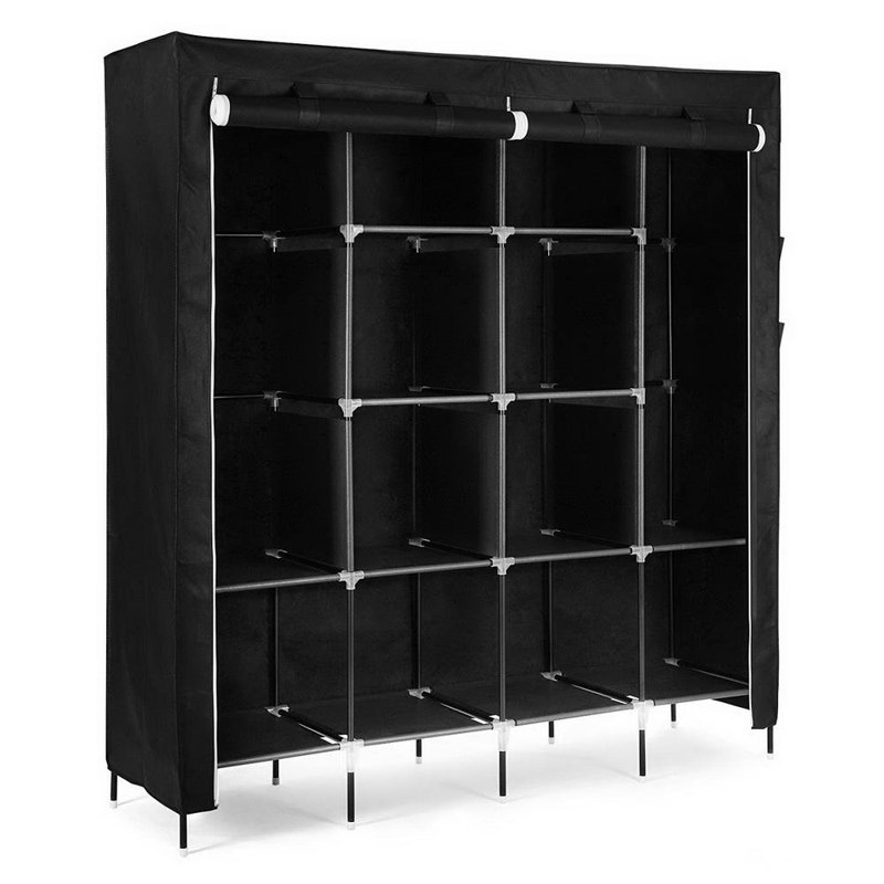 168.3cm Portable Wardrobe, Black