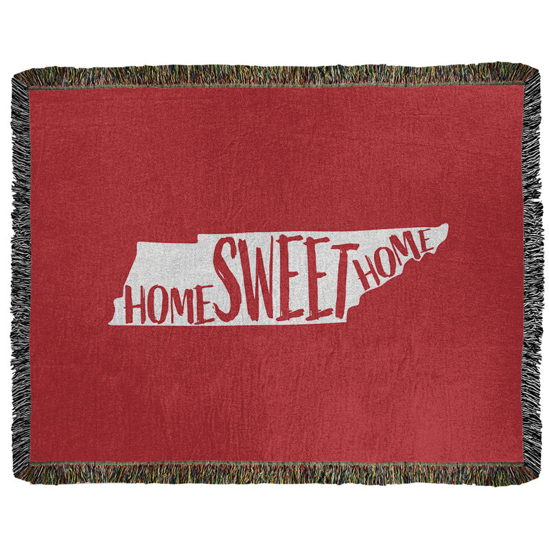 Jeté en coton tissé tennessee doux, l 50 po x L 60 po, Rouge